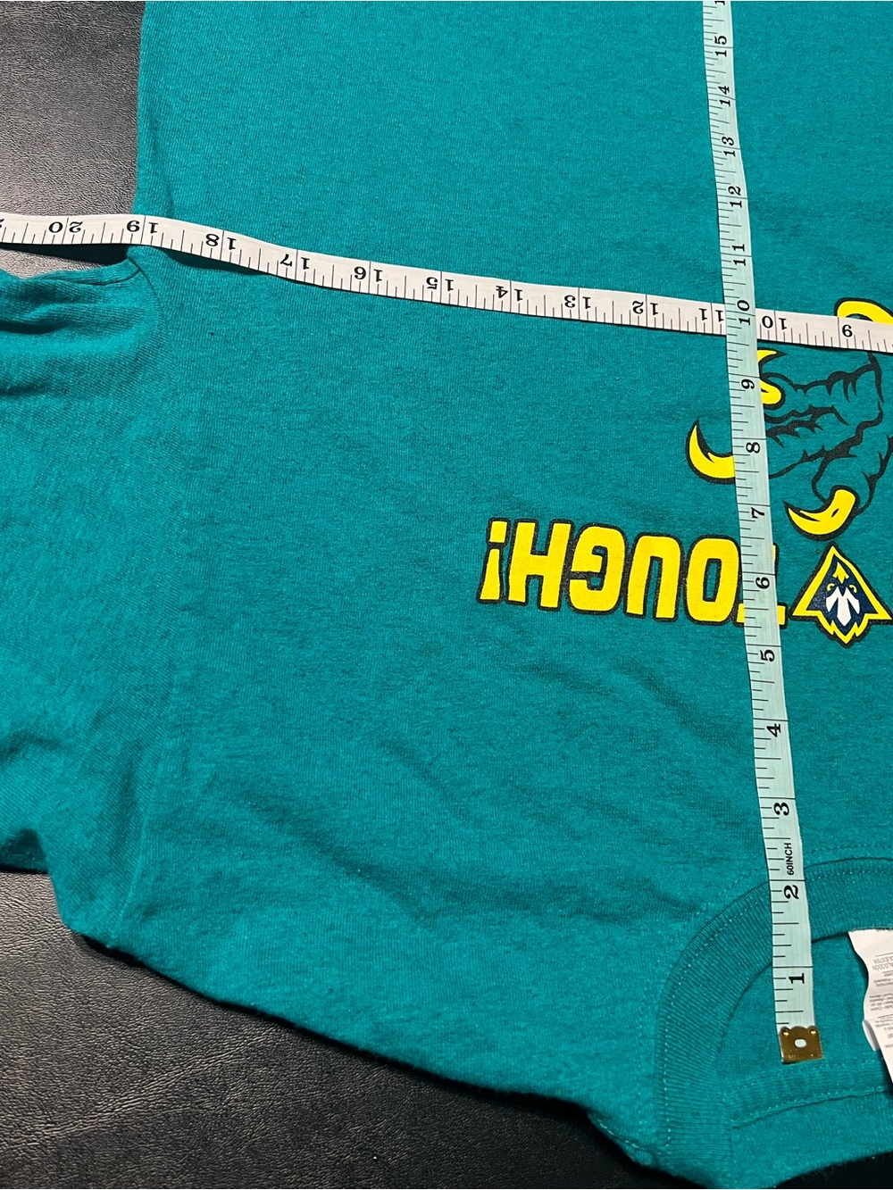 UNCW Teal 'Talon Tough!' Seahawk Graphic Tee with Yellow Accents - Picture 5 of 7